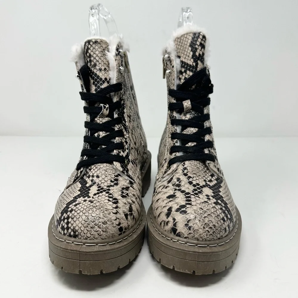 True Craft Snakeskin Combat Boots Size 8 - Picture 4 of 10